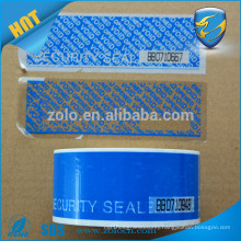 Tamper evident security tape with perforation line